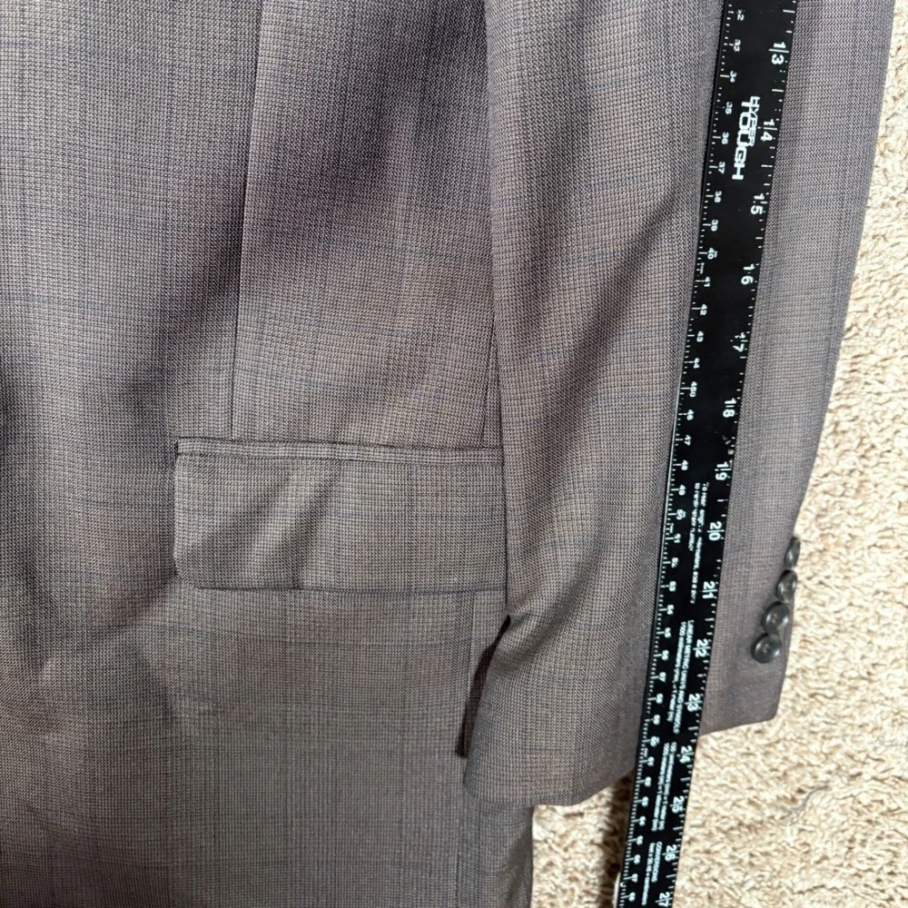 Jos A Bank Signature Collection Brown Glen Plaid‎ Silk Blend Blazer Mens 48R